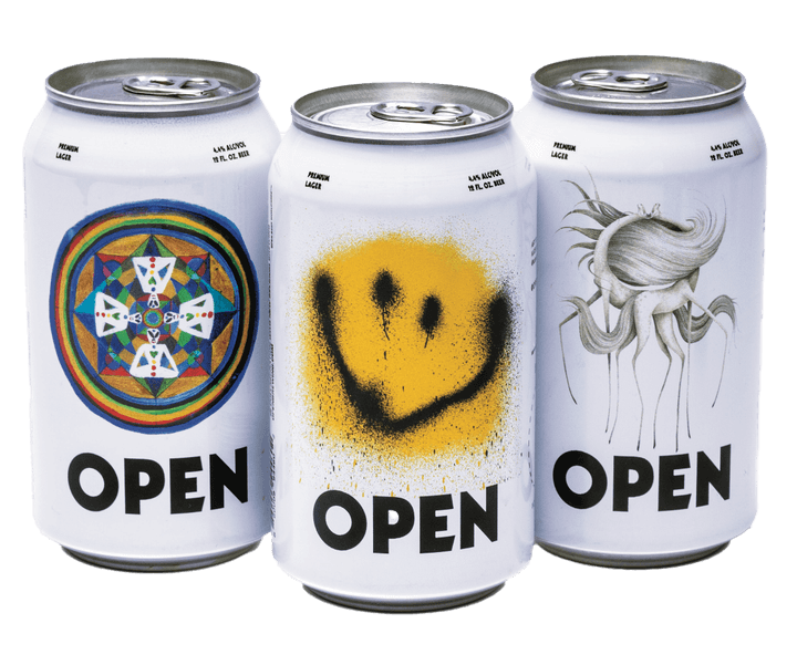 OPEN beer cans with art-led packaging
